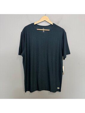VUORI men's strato tech short sleeve tee in heather navy size L